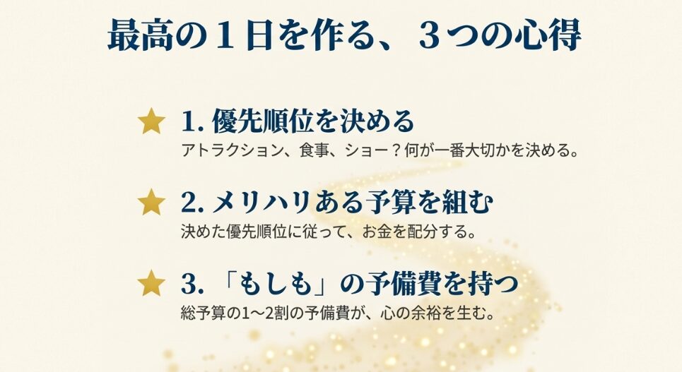 ディズニーシーの予算計画で失敗しないポイント